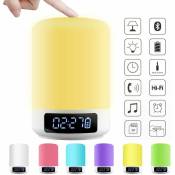 Merkmak - Reveil Haut-Parleur Bluetooth Creatif Reveil Lumiere Coloree Tactile Horloge De Chevet Atmosphere Lumiere Veilleuse