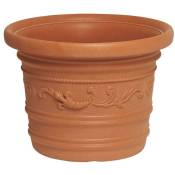 Pot de fleurs 60x45 cm en résine couleur terre cuite