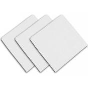 SOLEIL D'OCRE Lot de 3 serviettes de table Panama - 45x45 cm - Blanc