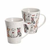 SPOTTED DOG GIFT COMPANY - Lot de 2 mugs en céramique