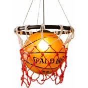 Suspension luminaire Creative Basketball Pendant Light Abat verre Chandelier avec support E27 Copper Lamp - Ineasicer