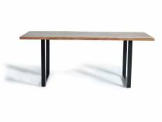 Table a manger 78x160x100 - bois d'acacia et métal