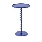 Table haute en métal bleu foncé 103 cm Twister -