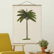 Tableau en tissu avec baguettes de suspension - British Palms IV - Portrait 4:3 Dimension HxL: 46.5cm x 35cm Matériau: Chêne