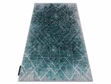 Tapis de luxe moderne 626 géométrique, diamants - structural gris vert 240x340 cm