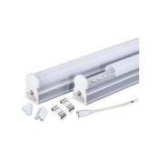 Trade Shop Traesio - T5 Neon Led Tube 6 10 15 18 w 30 60 90 120 Cm Natural Cold Warm Light -30 Cm Couvercle Transparent Blanc Froid- - Blanc froid