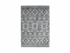Venise - tapis à motifs ethniques scandinaves gris