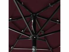 Vidaxl parasol à 3 niveaux avec mât en aluminium