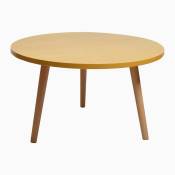 WOOLOO Petite table basse scandinave couleur bois 50*30