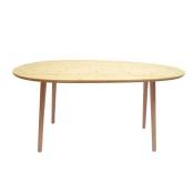 Wooloo Table basse ovale scandinave bambou laqué -