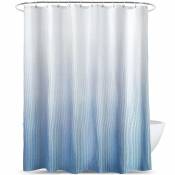 Xinuy - Ensembles de rideaux de douche avec tapis pour rideaux de douche de salle de bain dans le bain avec 12 crochets en tissu imperméable bleu
