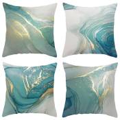 4 pieces of ink wash abstract pillow cover with gilt