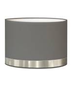 Abat-jour lampadaire Jonc gris et aluminium D: 45 x
