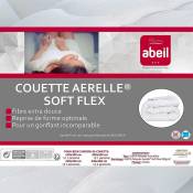 Abeil - Pack oreiller et Couette de lit premium tempérée 350g blanc Aerelle soft flex Dimension - 220x240, oreiller - 2 oreillers