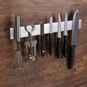 Acier inox Porte-Couteaux Magnétique Support Magnétique pour Couteaux Porte-Couteaux Barre à Couteaux Aimantée (16 inches)
