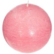 Atmosphera - Bougie boule parfumée Barbe à Papa d 10 cm Rose