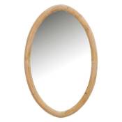 Aubry Gaspard - Miroir ovale en bois naturel