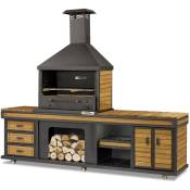Azura Home Design - Barbecue cuisine d'été Appolo large - Dimensions: 40 x 80 x 270