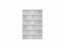 Bibliothèque scandinave blanc mat l140 cm epure