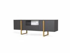 Birka - meuble tv en bois 2 portes 1 tiroir l177cm - couleur - gris foncé 9002803634