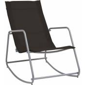 Chaise à bascule de jardin Noir 95x54x85 cm Textilène Vidaxl Noir