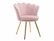 Chaise coquillage chaise design pieds métal dorés