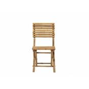 Chaise pliante en bois naturel 54x45x85 cm - Naturel