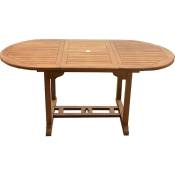 Concept-usine - Table de jardin ovale extensible teck brut 6 places kalang - brown