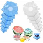 Couvercle Silicone Alimentaire 12 Pièces, Couvercle