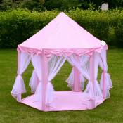 Dazhom - Tente pliable portative de Jeu pour Enfants Princesse Pop Up Chateau Filles Jouet Tente (Rose) Pour Maison Plage, etc