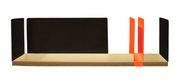 Etagère Portable Atelier / Moleskine - L 60 cm - Avec porte-documents - Driade orange en métal