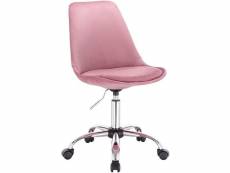 Fauteuil de bureau chaise de bureau en velours rose