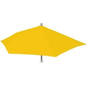 HHG - Toile de rechange pour parasol demi-rond Parla, Toile de rechange pour parasol, 300cm tissu/textile uv 50+ 3kg jaune - yellow