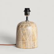 Iluzzia - Pied de lampe à poser en bois Koson Naturel