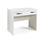 Iperbriko - Bureau de chambre blanc en bois mélaminé 1 tiroir 90x56xH.75 cm