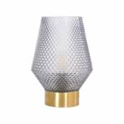 Lampe à poser Acerola verre sculpté fumé IP20 E27 60W H.27 5 x Ø20 cm Corep