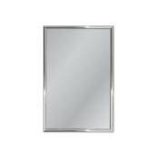 Miroir Non Lumineux Encadré Rectangulaire L.40 x L.60 Cm Arica Alu - Centrale Brico