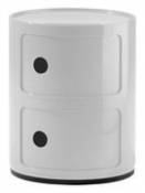 Rangement Componibili / 2 tiroirs - H 40 cm - Kartell blanc en plastique