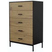 Selsey - Seaford - Commode - 5 tiroirs - style industriel