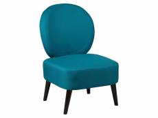 Skalan - fauteuil crapaud tissu coloris bleu canard