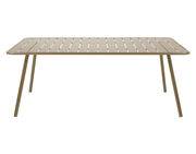 Table rectangulaire Luxembourg / 8 personnes - 207 x 100 cm - Aluminium - Fermob marron en métal