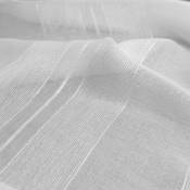 Tissu fantaisie rayures ton sur ton - Blanc - 2.8 m