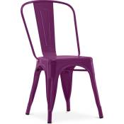 Tolix Style - Chaise de salle à manger - Design industriel - Acier - Nouvelle édition - Stylix Violet - Acier - Violet