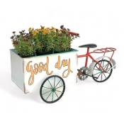 Vélo à fleurs pour jardin en métal debout, vélo