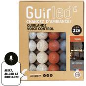 Vénus Commande Vocale Guirlande lumineuse boules coton Google & Alexa 32 boules - 32 boules