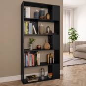 Vidaxl - Bibliothèque de division avec 5 grands compartiments dans le salon en bois mobile diverses couleurs Couleur : noir