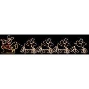 Vidaxl - Cordon lumineux de Noël 4 rennes et traîneau 1548 led 500x80 cm