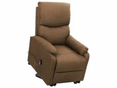 Vidaxl fauteuil releveur inclinable taupe tissu