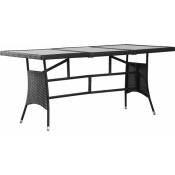 Vidaxl - Table de jardin Noir 170x80x74 cm Résine