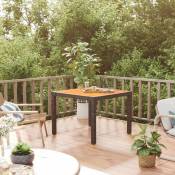 Vidaxl vidaXL Table de jardin 90x90x75cm Résine tressée et bois d'acacia Noir